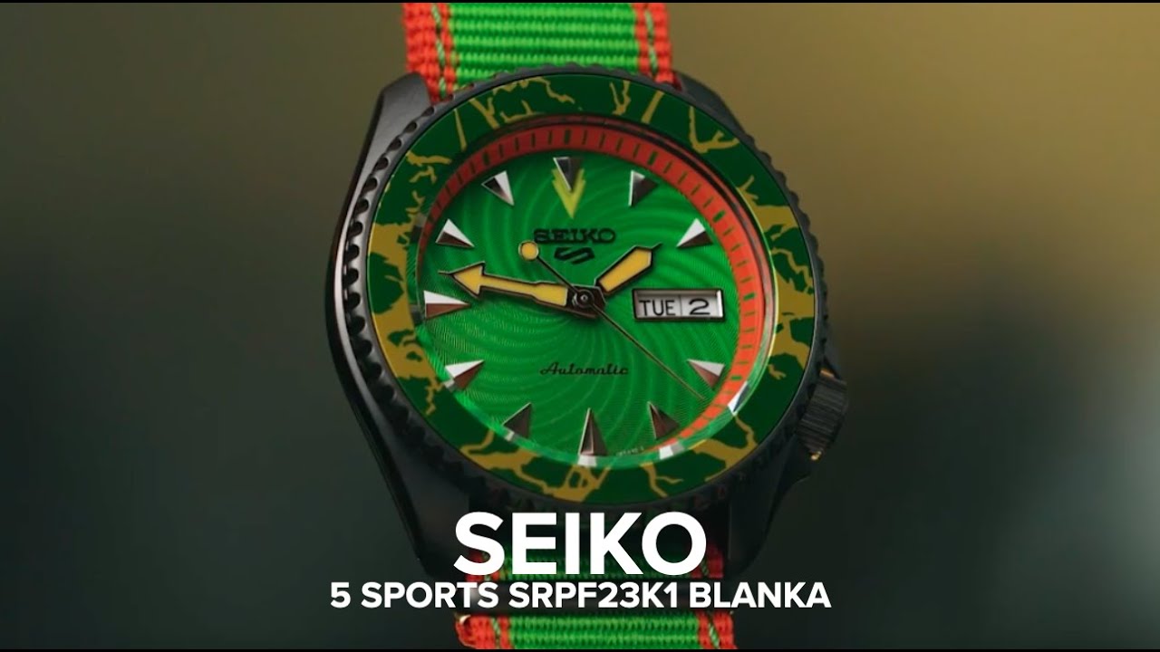 Street Fighter's green machine inspires the bad-ass Seiko 5 Sports Blanka