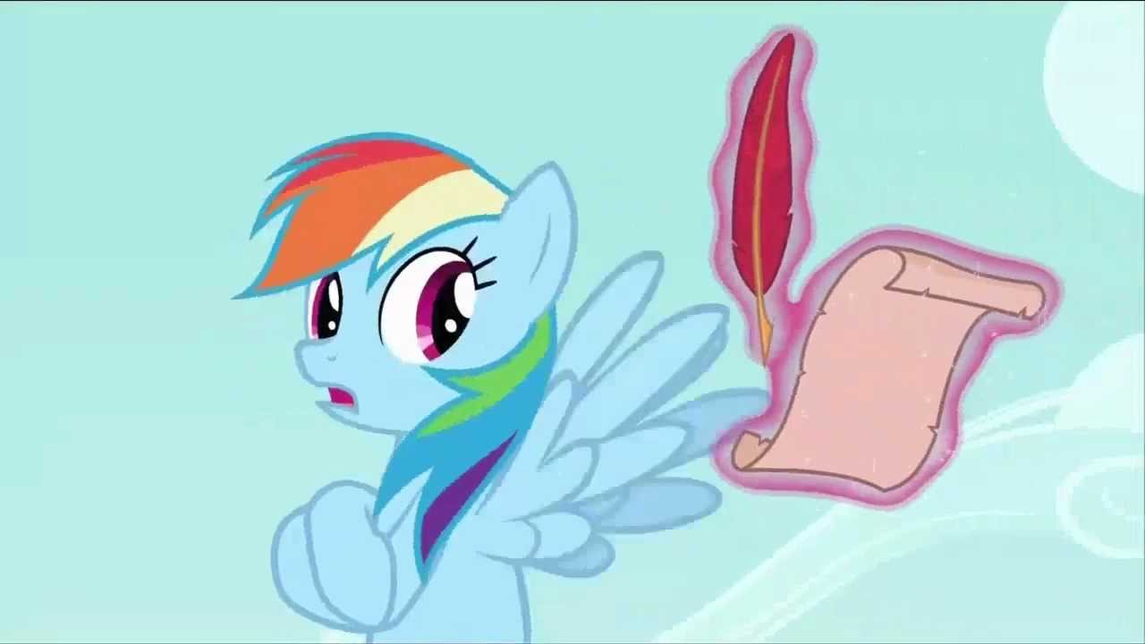 Rainbow Dash breaks the fourth wall [ ;-) ]