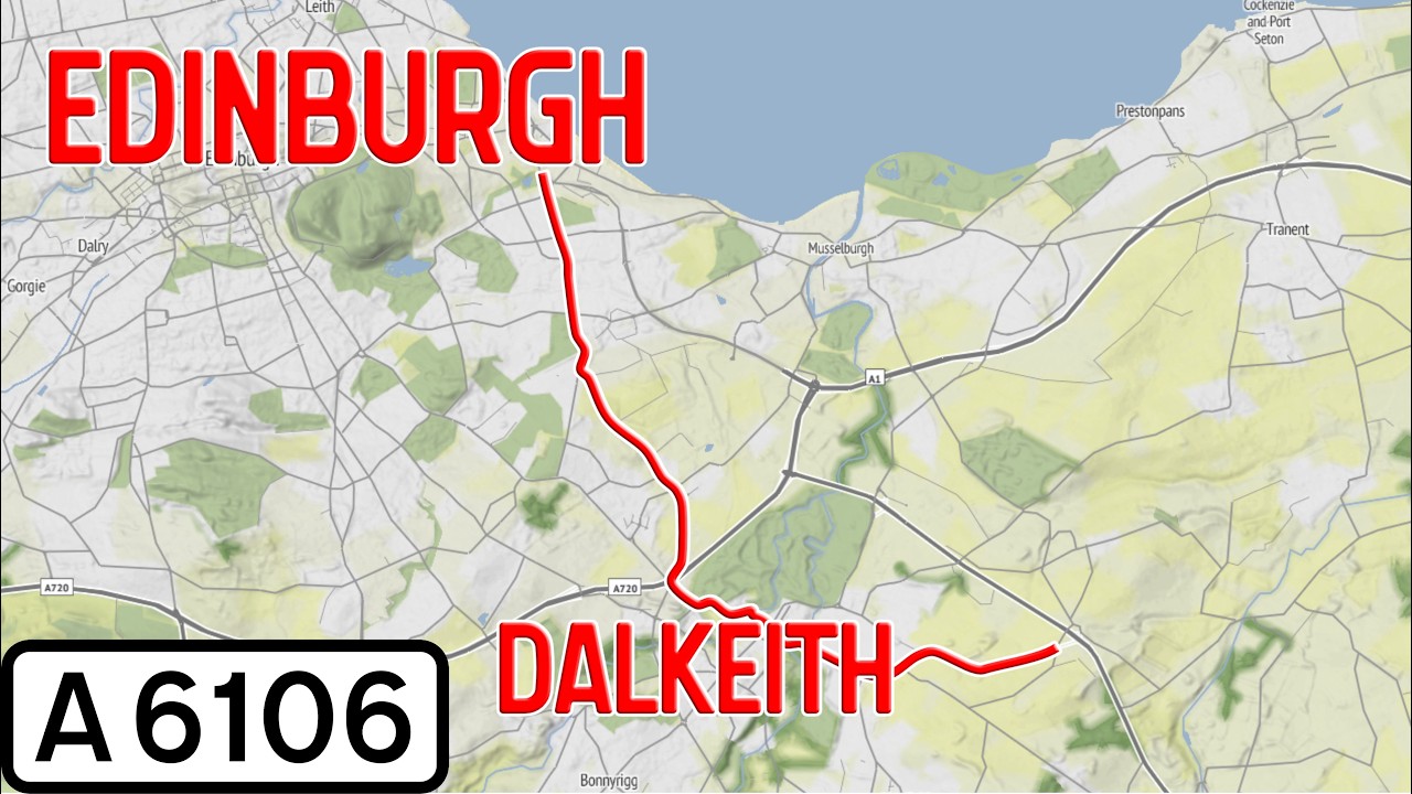 Scotland Road Tours - A6106 Dalkeith to Edinburgh