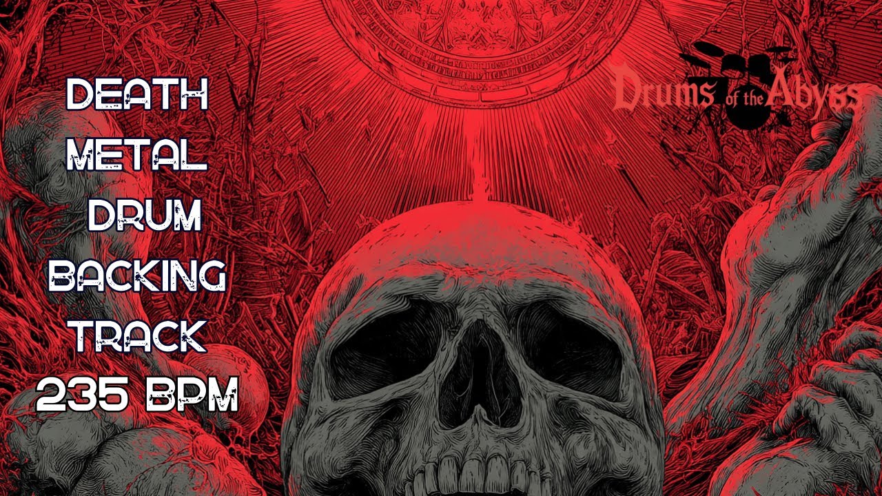 235 BPM Death Metal Drum Backing Track | Relentless Chaos | Royalty Free Drum Track