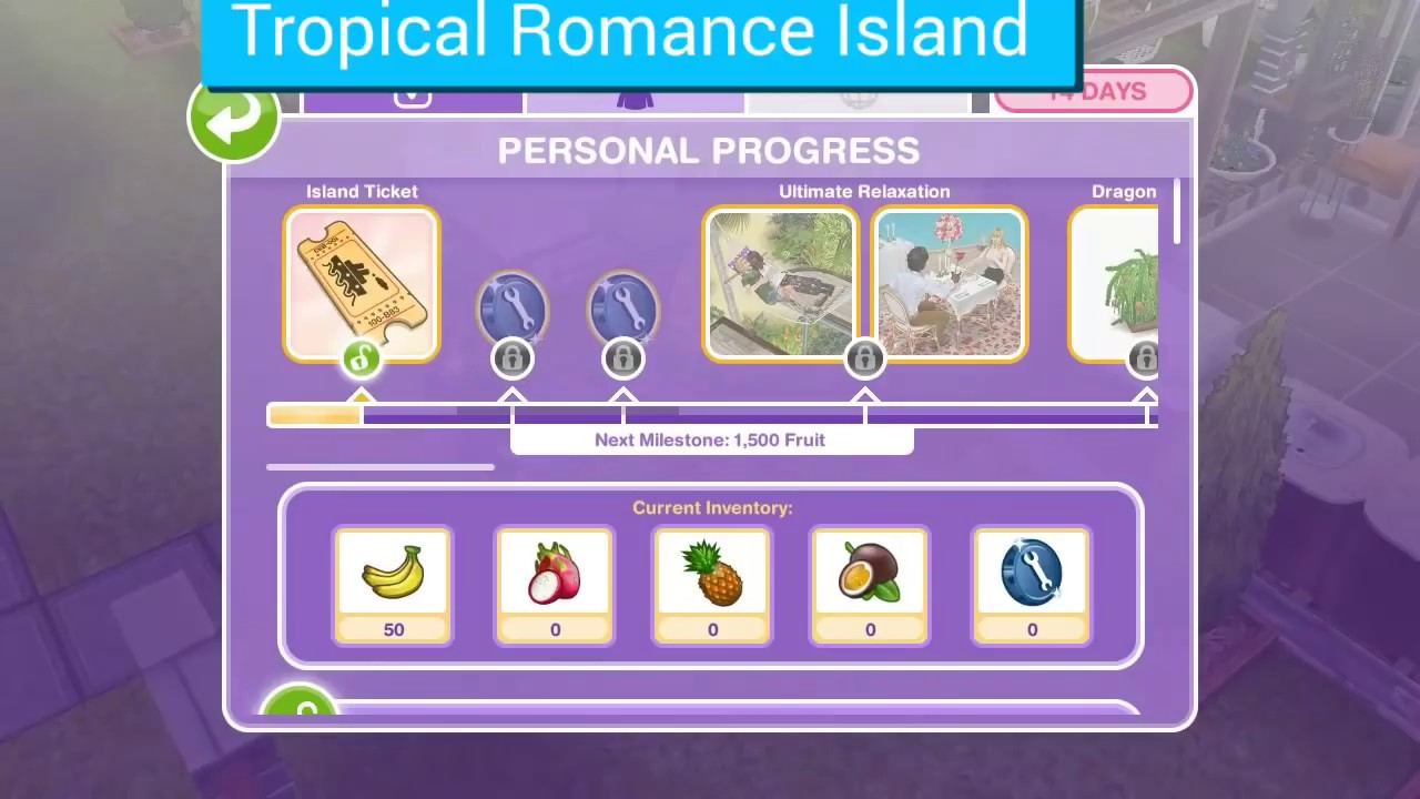 Simsfreeplay- Tropical Romance Island Event