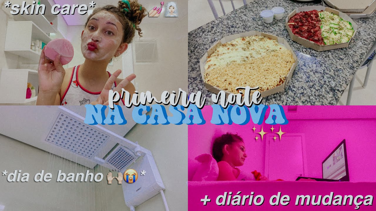 rotina da minha primeira noite na casa nova + diario de mudan&ccedil;a #2 ✨🤞🏼