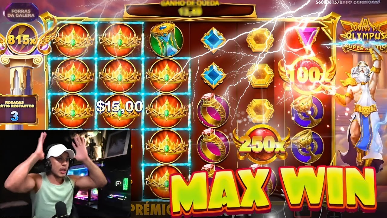 MAX WIN! HUDSON AMORIM ENLOUQUECEU GATES OF OLYMPUS SUPER SCATTER!