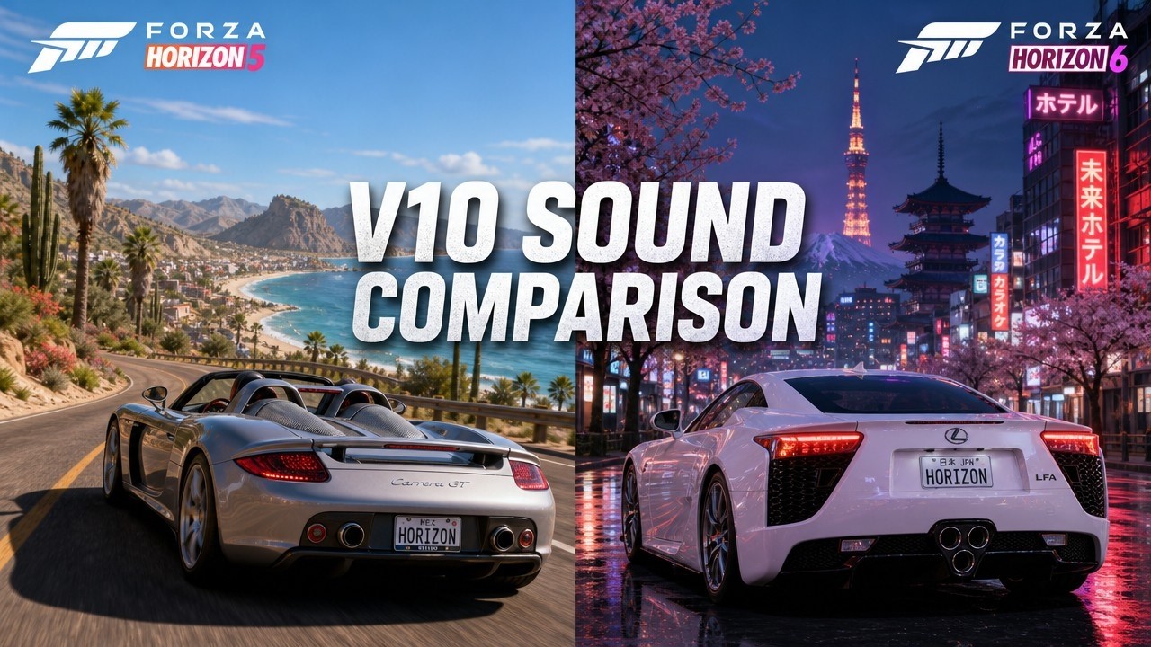 Forza Horizon 6 vs Forza Horizon 5 | ALL V10 CARS COMPARED