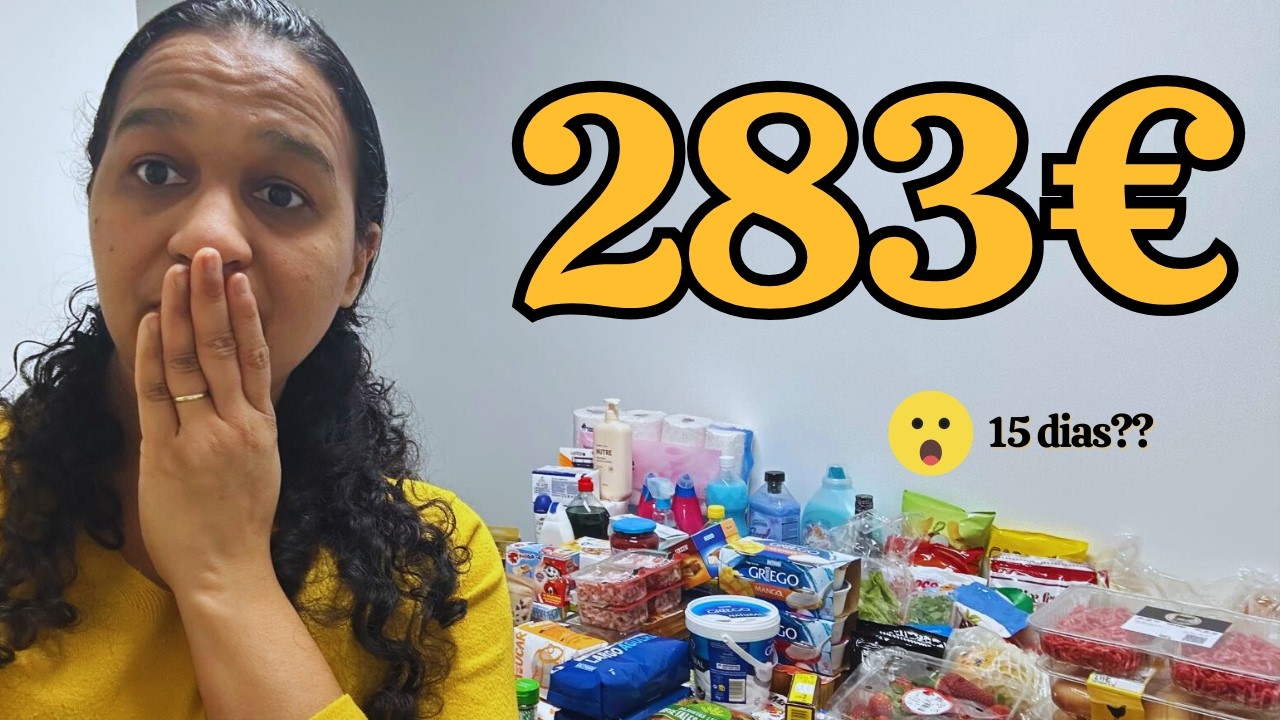 283€ no supermercado para 3 pessoas na Espanha