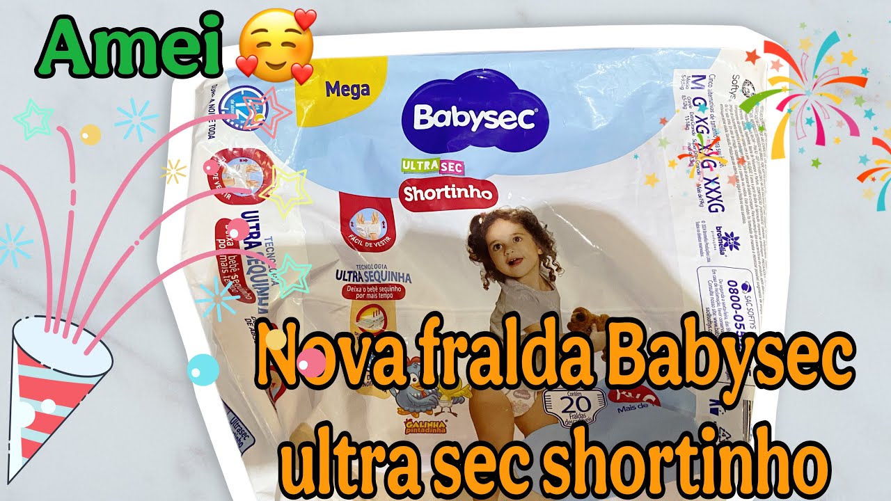 Resenha  da fralda  Babysec ultrasec shorts ! Já digo que eu amei 😻 demais 