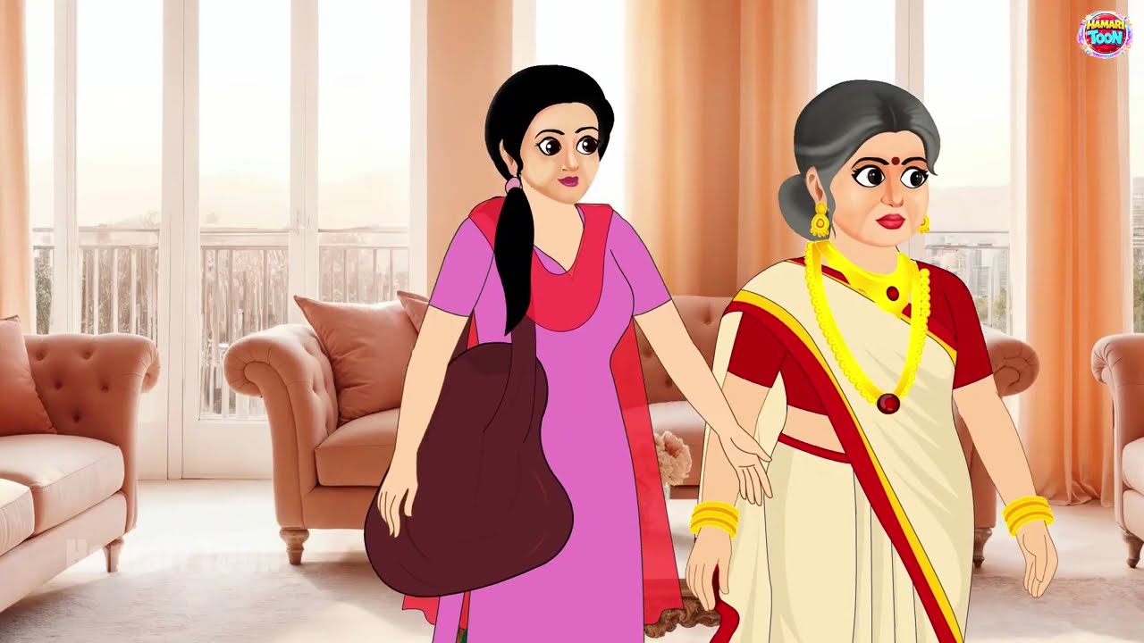 सड़क पर सोने वाली बनी करोड़पति घर की इकलौती बहू | Cartoon Video | Sas Bahu | Hindi Cartoon 