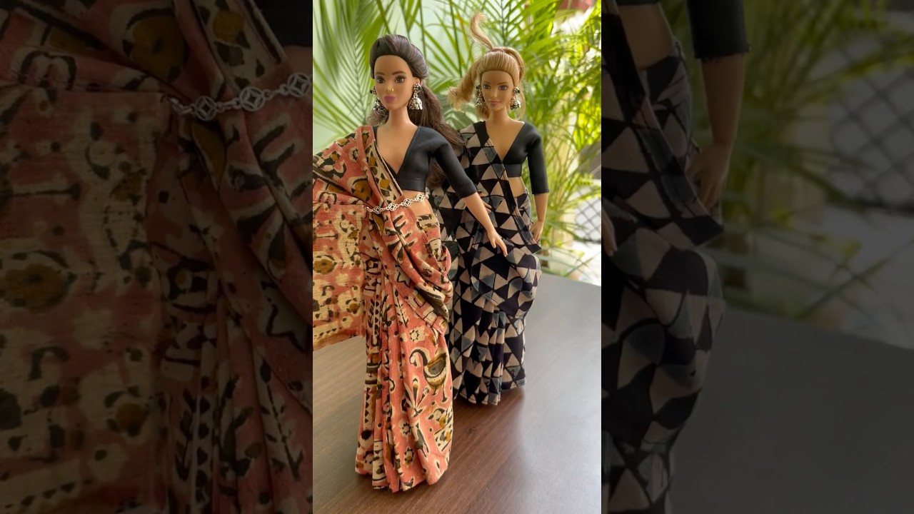 Saree Barbie🖤🖤 #doll #barbie #saree #indianfashion #bollywood #newsong #entertainment #music