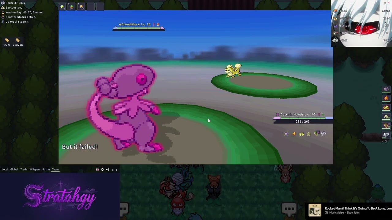 How I hit my 5TH WAR SHINY IN POKEMMO! Shiny Growlithe TWITCH Reaction