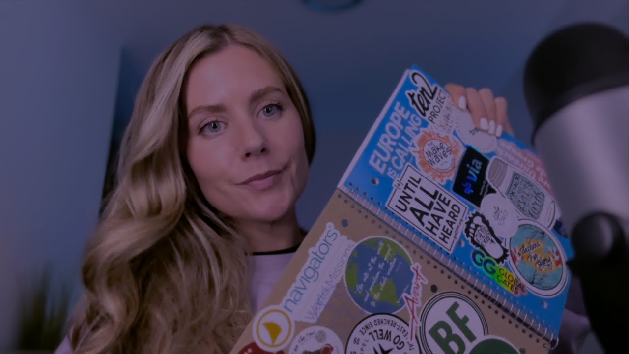 (ASMR) Make A Prayer Journal With Me ~ Notebook and Sticker Tapping and Scratching