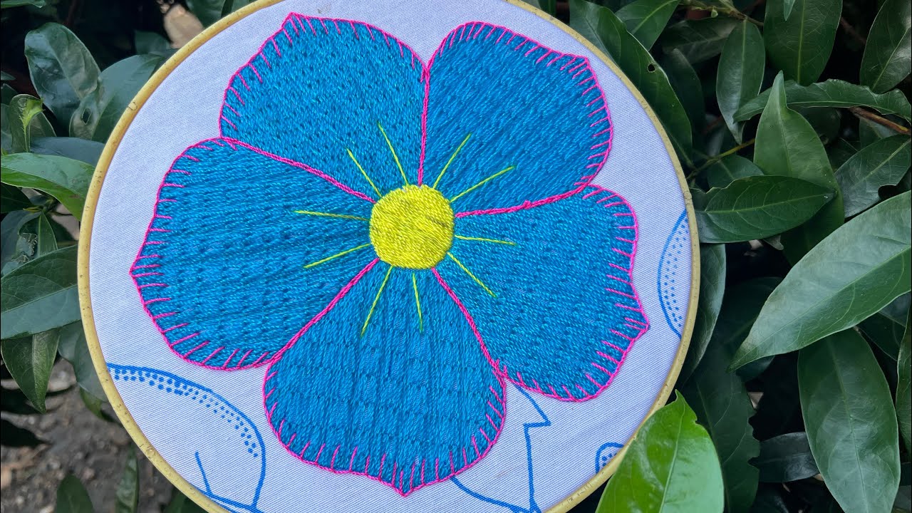PUNTADA FÁCIL PARA FLORES 🌺 COMO BORDARVINA FLOR 🌹 @tusideasenbordados 
