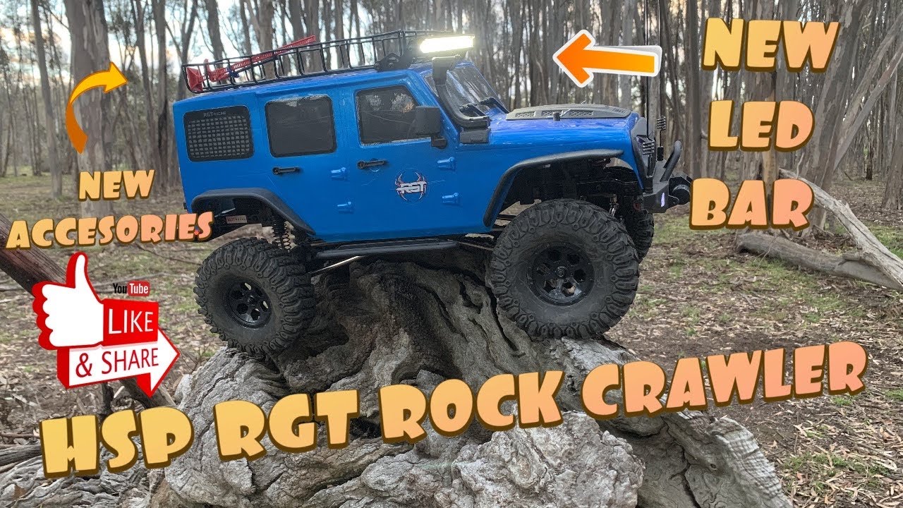HSP RGT EX86100 ROCK CRAWLER - new LED BAR #hsp #rockcrawler #rgtcrawler