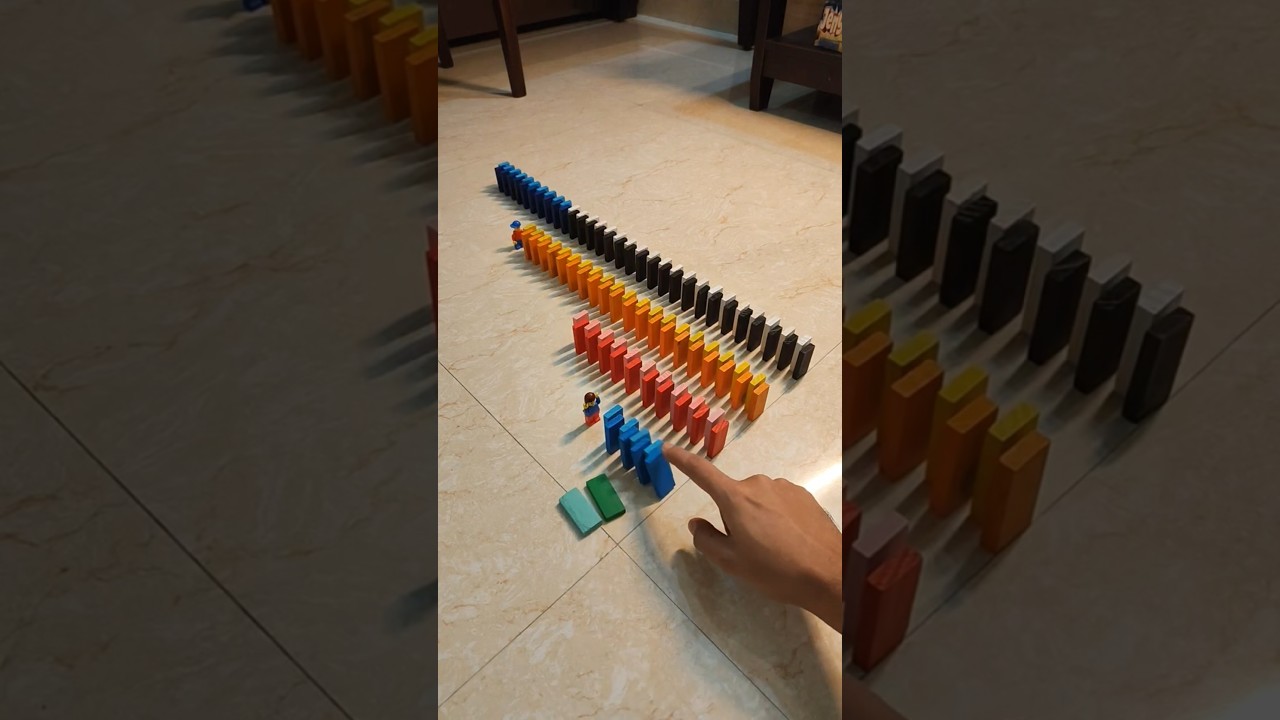 1 to 100 Dominoes (actually 50) Colourful Part 3 #domino