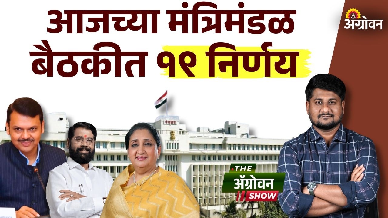 Cabinet Meeting: मंत्रिमंडळ बैठकीत राज्य सरकारने दिली मंजूर; जलसंपदा, महसूल विभागाचे निर्णय |Agrowon