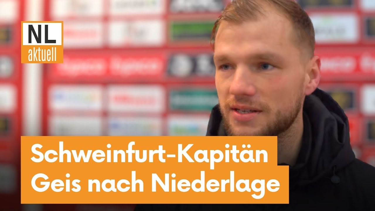 FC Energie Cottbus | Schweinfurt-Kapitän Johannes Geis zum Spiel seines Teams nach dem 1:2
