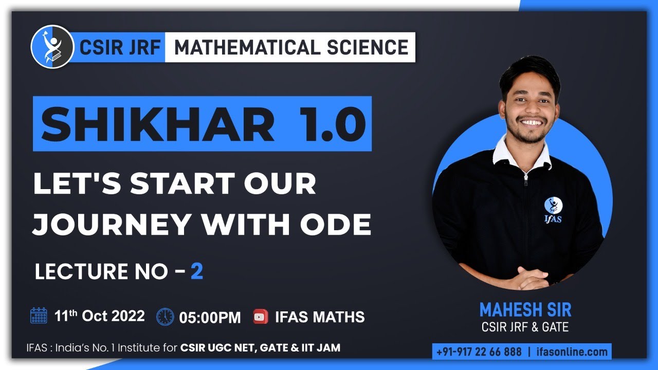 CSIR NET: Examples For Ordinary Differential Equations Mathematics
