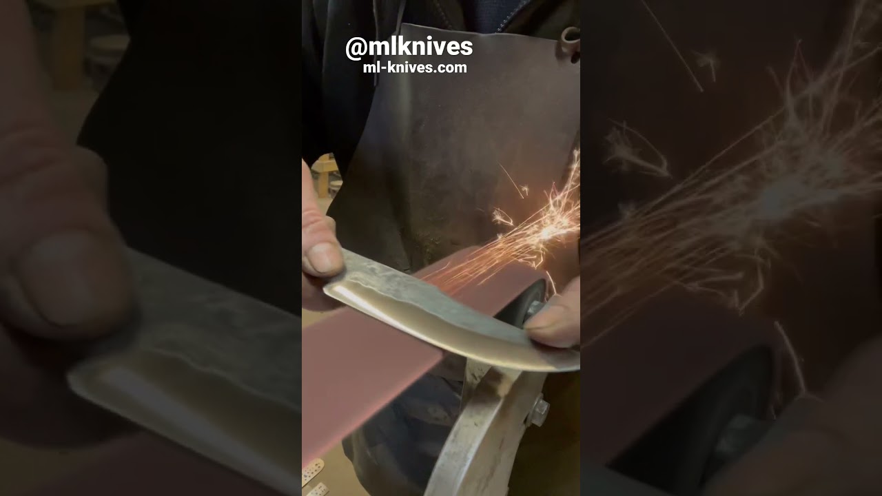 Process of cleaning a good size clip point blade.