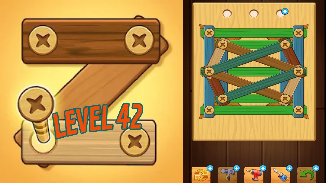 🏅 SCREW PUZZLE: Wood Nut & Bolt 🤪 Level 42 🧩 Gameplay Walkthrough