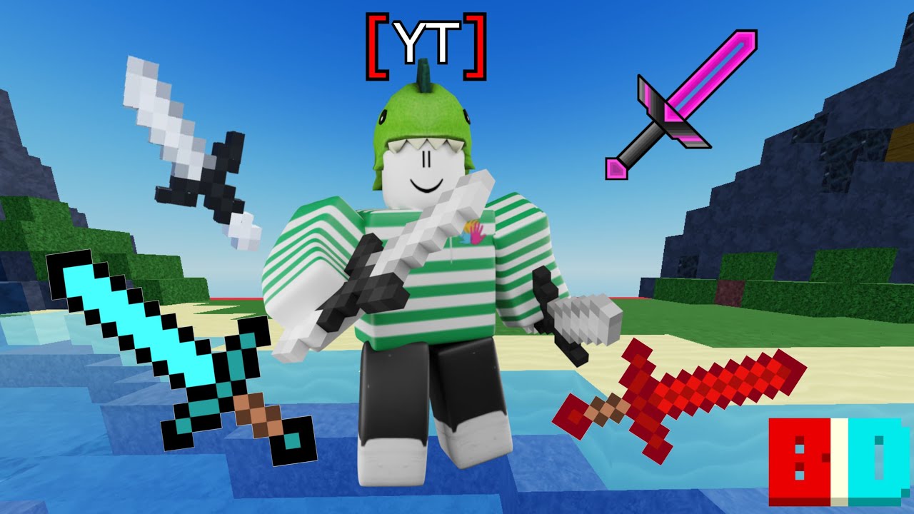 Using every bridge duel YT rank's texure pack part:1. (Roblox Bridge Duels) (Little Memes)