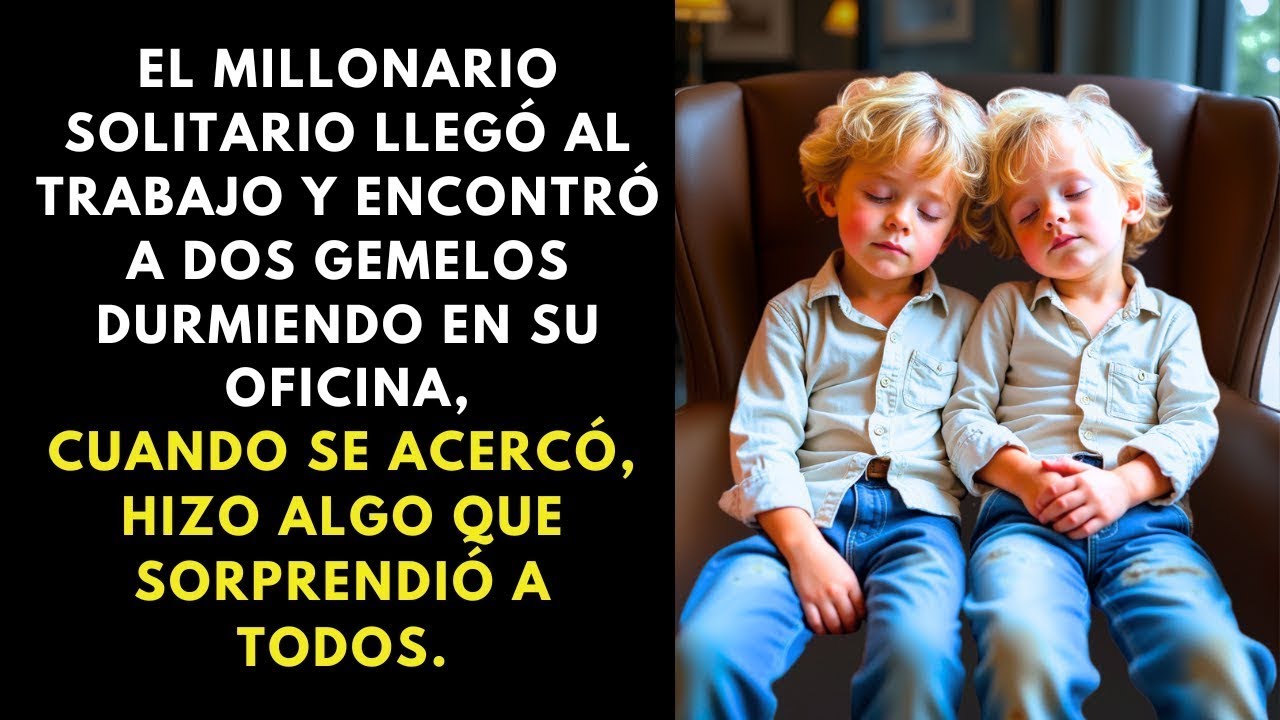 EL MILLONARIO LLEGÓ AL TRABAJO Y HALLÓ A DOS GEMELOS DURMIENDO—LO QUE HIZO SORPRENDIÓ A TODOS.