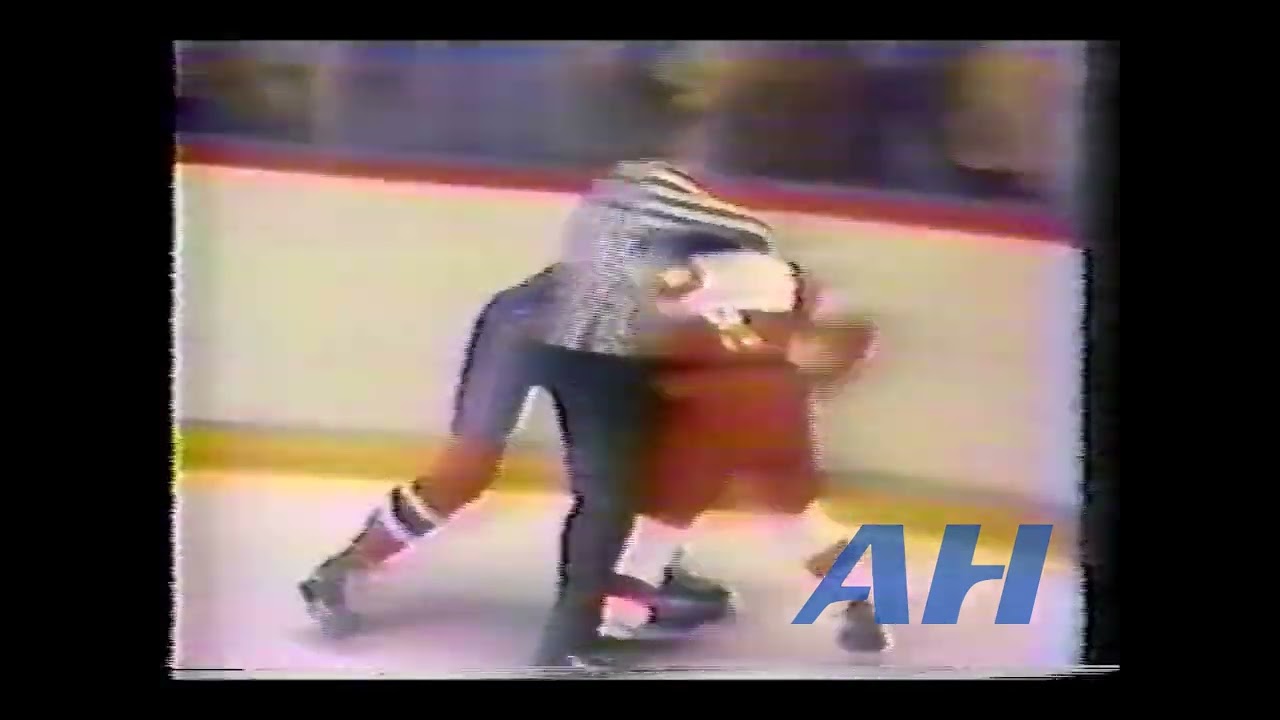 NHL Apr. 21, 1978 Dennis Polonich,DET v Guy Lapointe,MTL Detroit Red Wings Montreal Canadiens