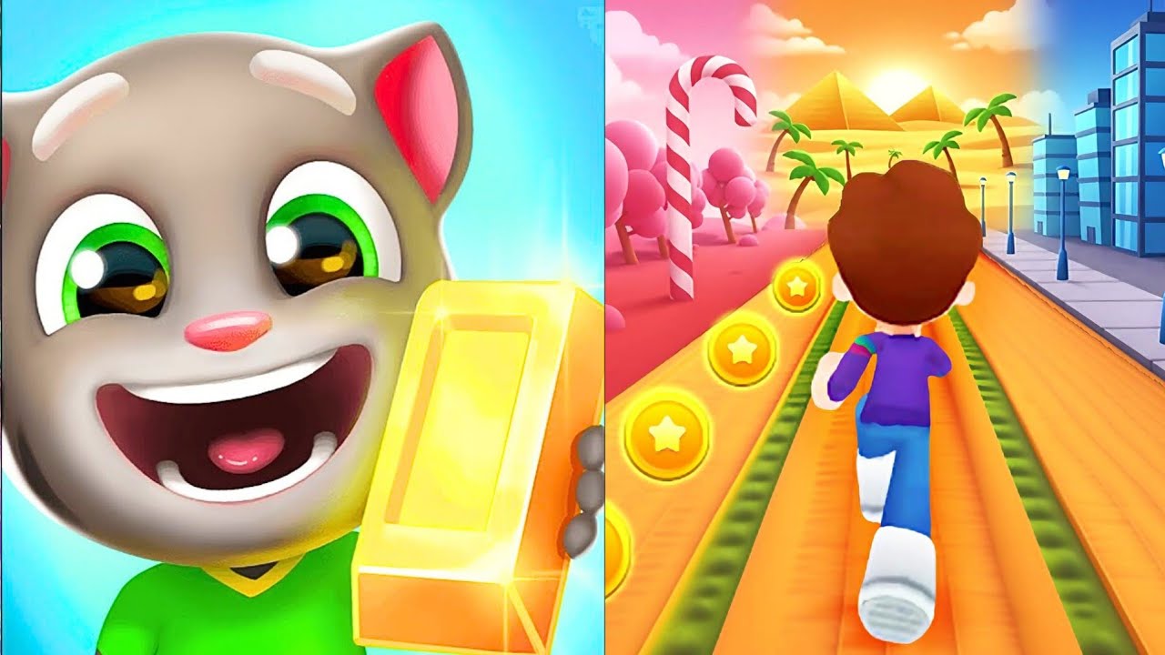 Kooply Run vs TALKING TOM GOLD RUN Gameplay 4k Walkthrough 