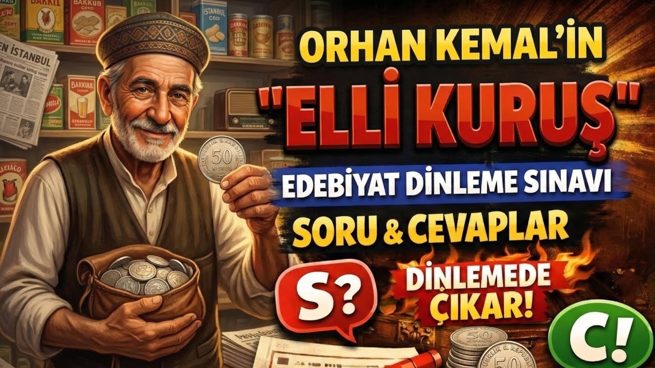Orhan Kemal - Elli Kuruş | Edebiyat Dinleme Sınavı Soru & Cevaplar (Dinlemede Çıkar!)
