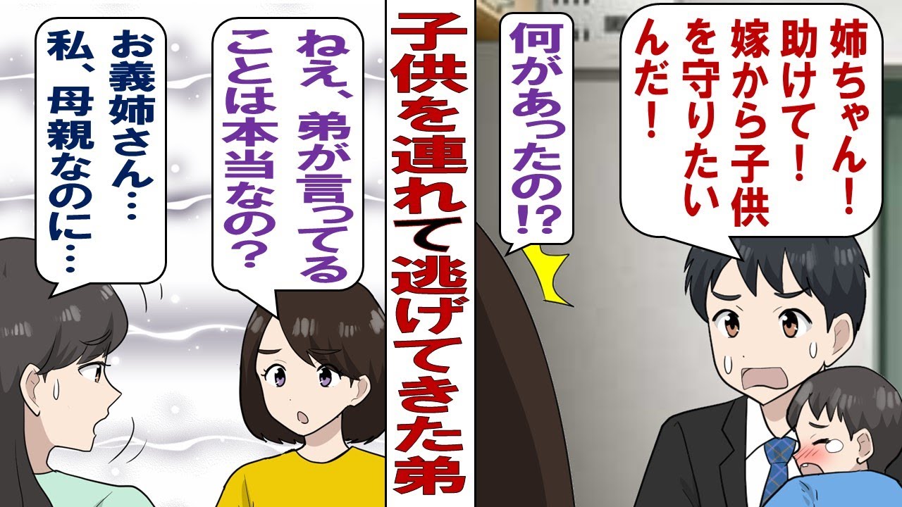 【漫画】弟「姉ちゃん助けて！嫁が子どもをギャクタイしてる！」私「詳しい話を聞かせてくれる？」一歳の甥を抱きしめ駆け込んできた弟が打ち明けた真実に私は衝撃を受ける！