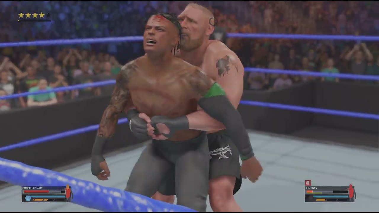WWE 2K25 K-MONEY VS brock Lesnar AEW X WWE