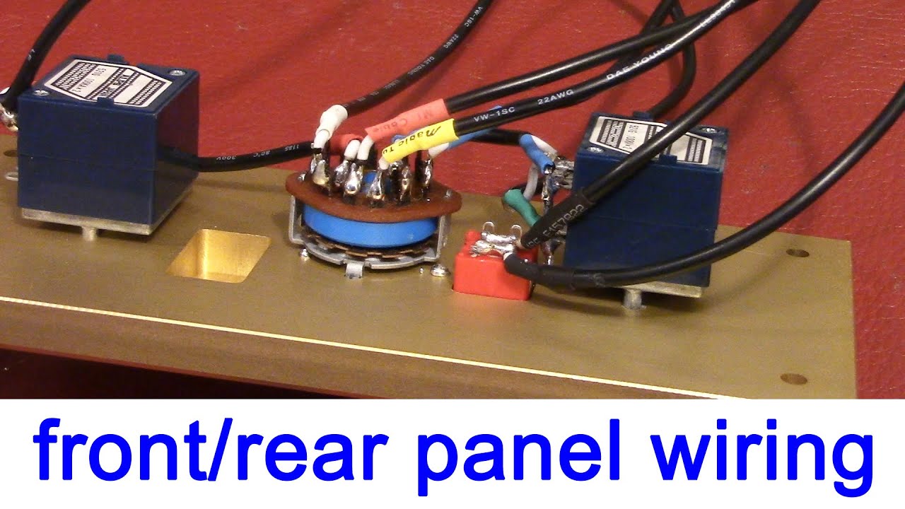 preorder 845 tube preamplifier build #5 ; front / rear panel assembly
