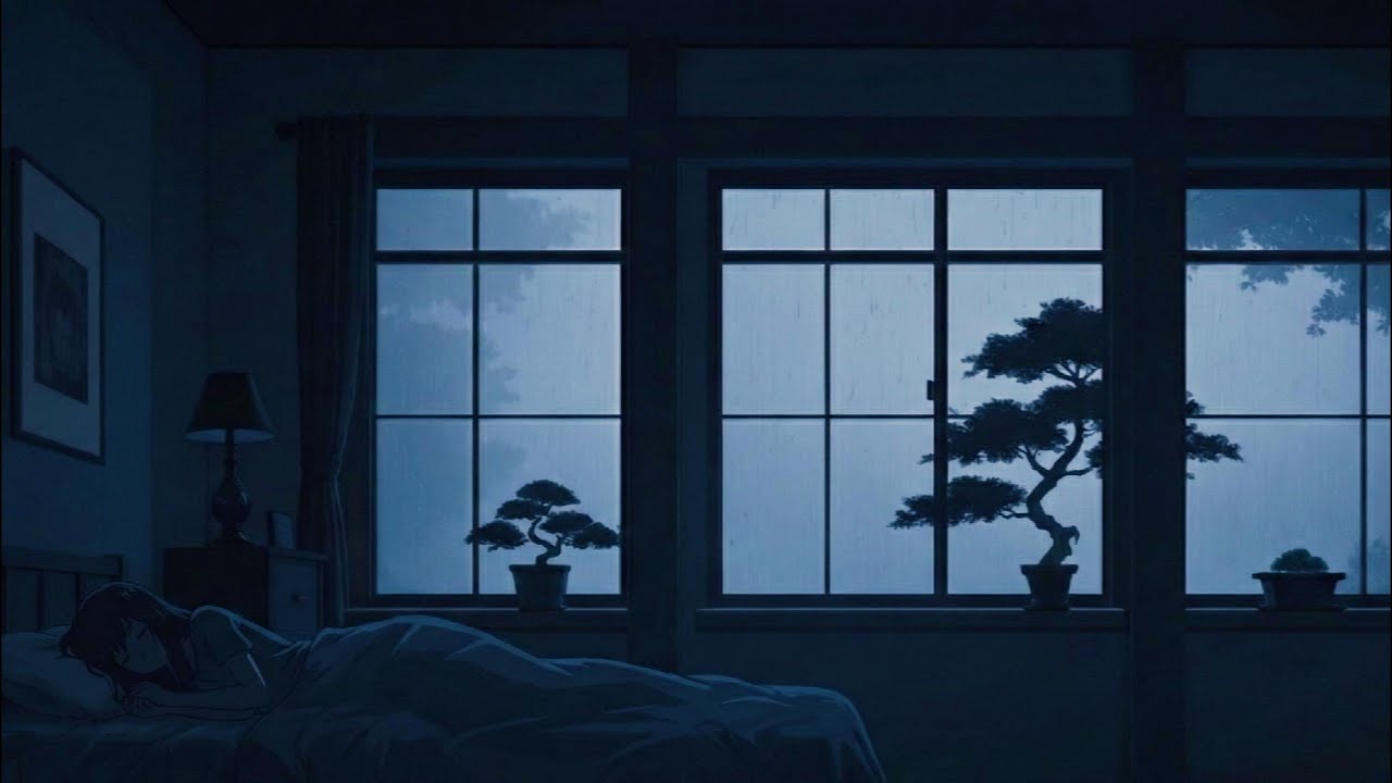 Deep Sleep Meditation 🌙 Anxiety Relief with Healing Rain & Ethereal Pads | Aiko