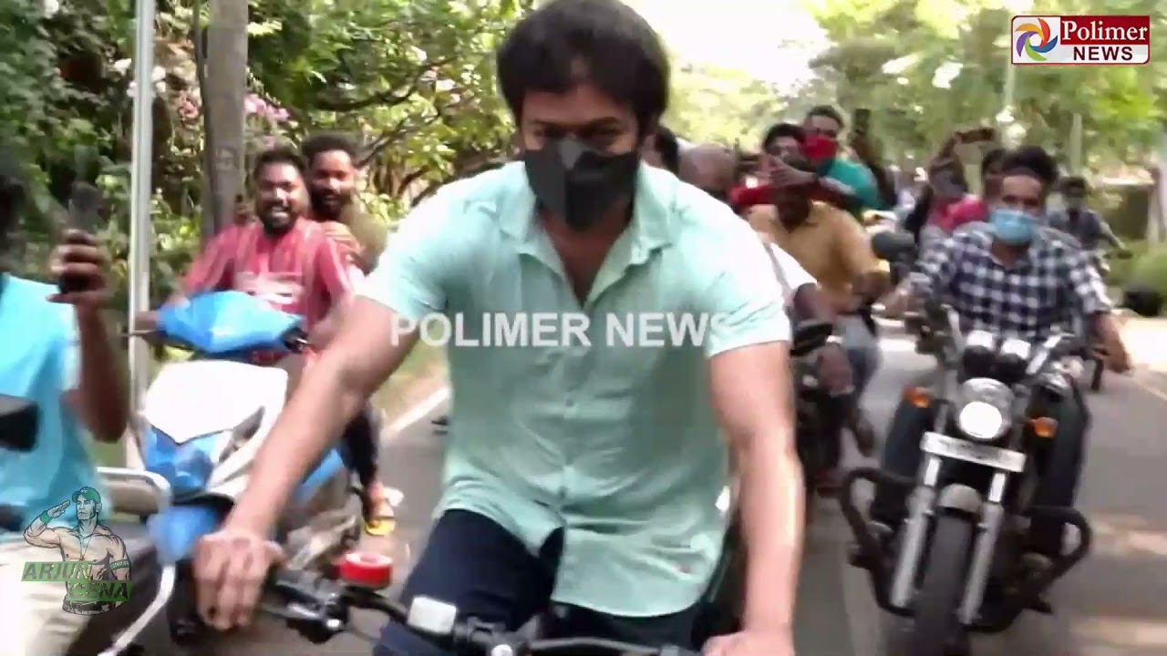 Thalapathy Vijay Mass Cycle & Bike Ride Whatsapp Status