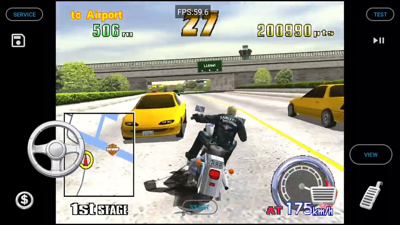 Retroid Pocket 5 Harley Davidson Super3 Emulator supermodel 3 gameplay 