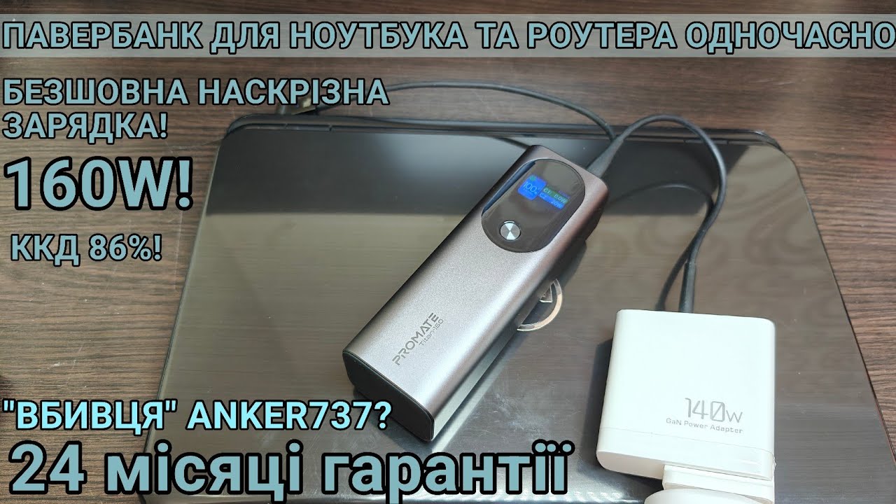 Тест та огляд Promate Titan 160, конкурент Anker 737?