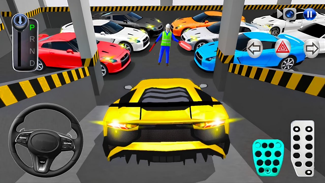 New Golden Lamborghini Car Stuck in Parking Garage - 3D Driving Class 2025 - Android iOS Gameplay🎮