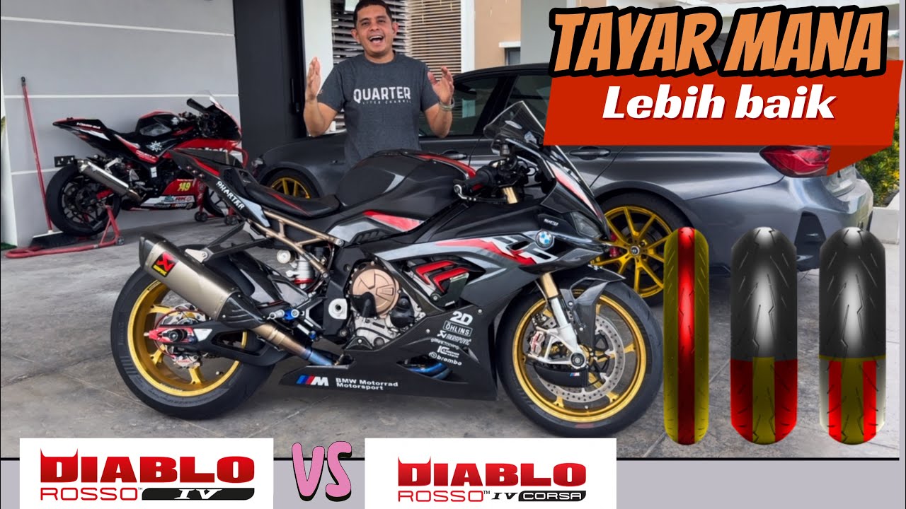 Review and comparison - Pirelli Diablo Rosso IV & IV CORSA - Yang Mana Lebih Baik ❗️