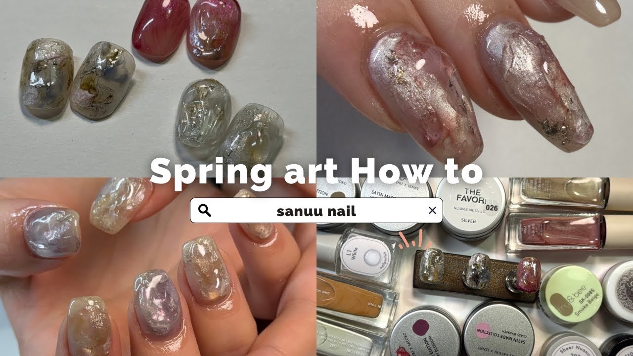 #54【how to】春におすすめアート🌷可愛くなりすぎずオケージョンにもぴったりなアートを３つご紹介🌿✨