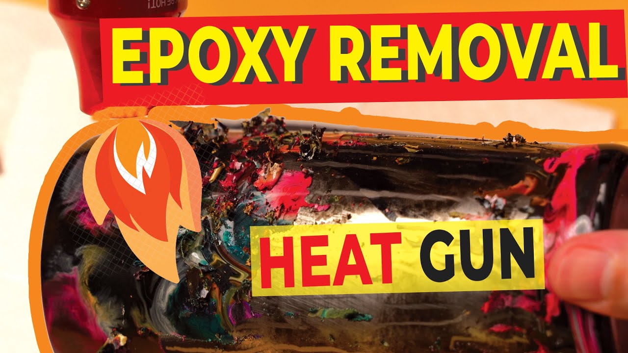 Sticky Epoxy Removal Off Epoxy Tumbler Using Heat Gun - Epoxy Toxic Fumes - Epoxy Cup Mistakes