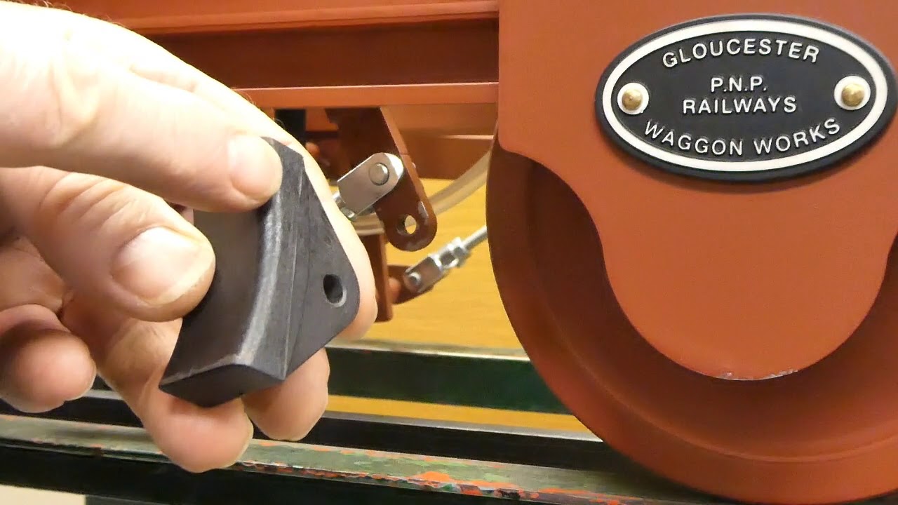 Video showing how to drill brake blocks for model and miniature railway locomotives & rolling stock.