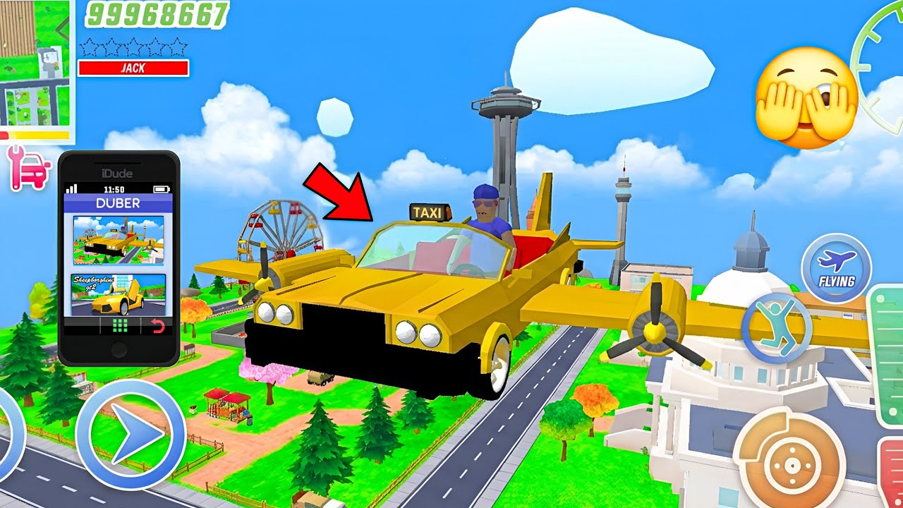 Jack Spawn a Flying Taxi Plane in Dude Theft Wars! ✈️😂