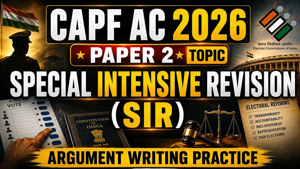 CAPF PAPER 2: SPECIAL INTENSIVE REVISION (SIR) | Argument Writing Practice #capf #paper2 