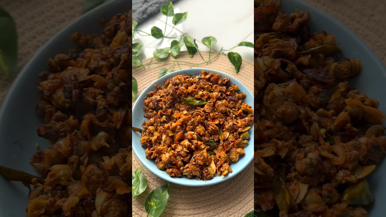 Kakka Irachi Roast Recipe | Kerala Style Nadan Clam /  Elambakka / Erinth Roast |  #cookingshorts
