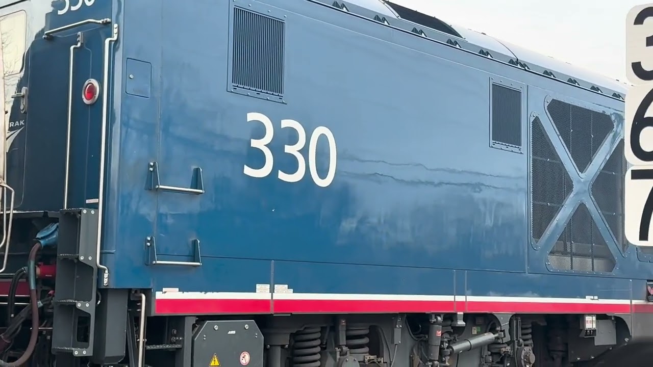 Amtrak 40 arrives & departs Waterloo,Indiana with 2 ALC-42’s , filmed December 20th 2025