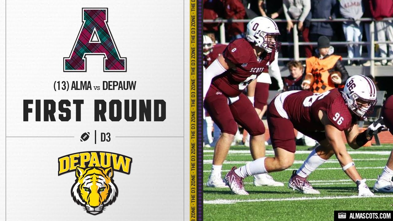 #13 Alma vs. Depauw Highlights | D3 College Football 2023
