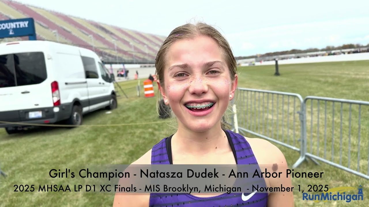 Interview: Natasza Dudek of Ann Arbor Pioneer at the 2025 MHSAA LP Cross Country Finals