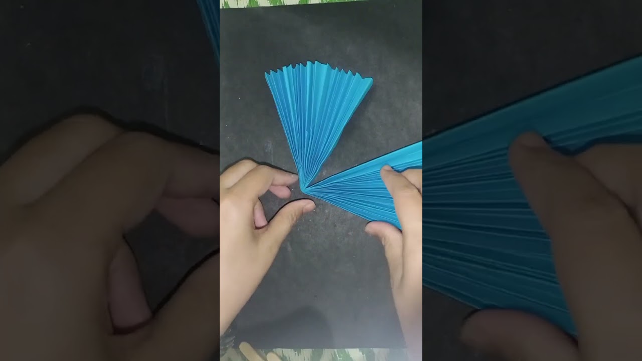 SUNNY  SUMMER PAPER FAN ORIGAMI EASY TUTORIAL STEP BY STEP/DIY HANDMADE CRAFT FOR BEGINNERS FRIENDLY