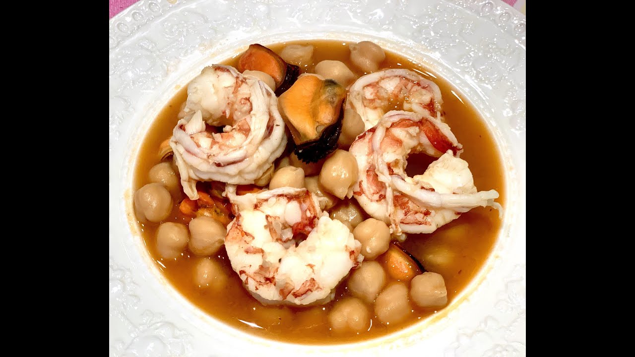 RECETA DE GARBANZOS CON MEJILLONES Y GAMBÓN | COCINA DE MERCADO | COCINA CON JORDI FERRAN