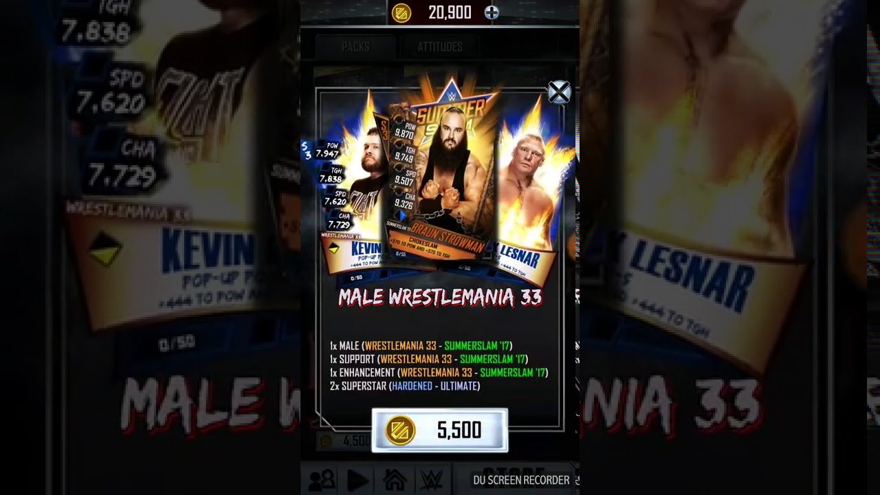 WWE Supercard Summerslam 17 Pack Opening