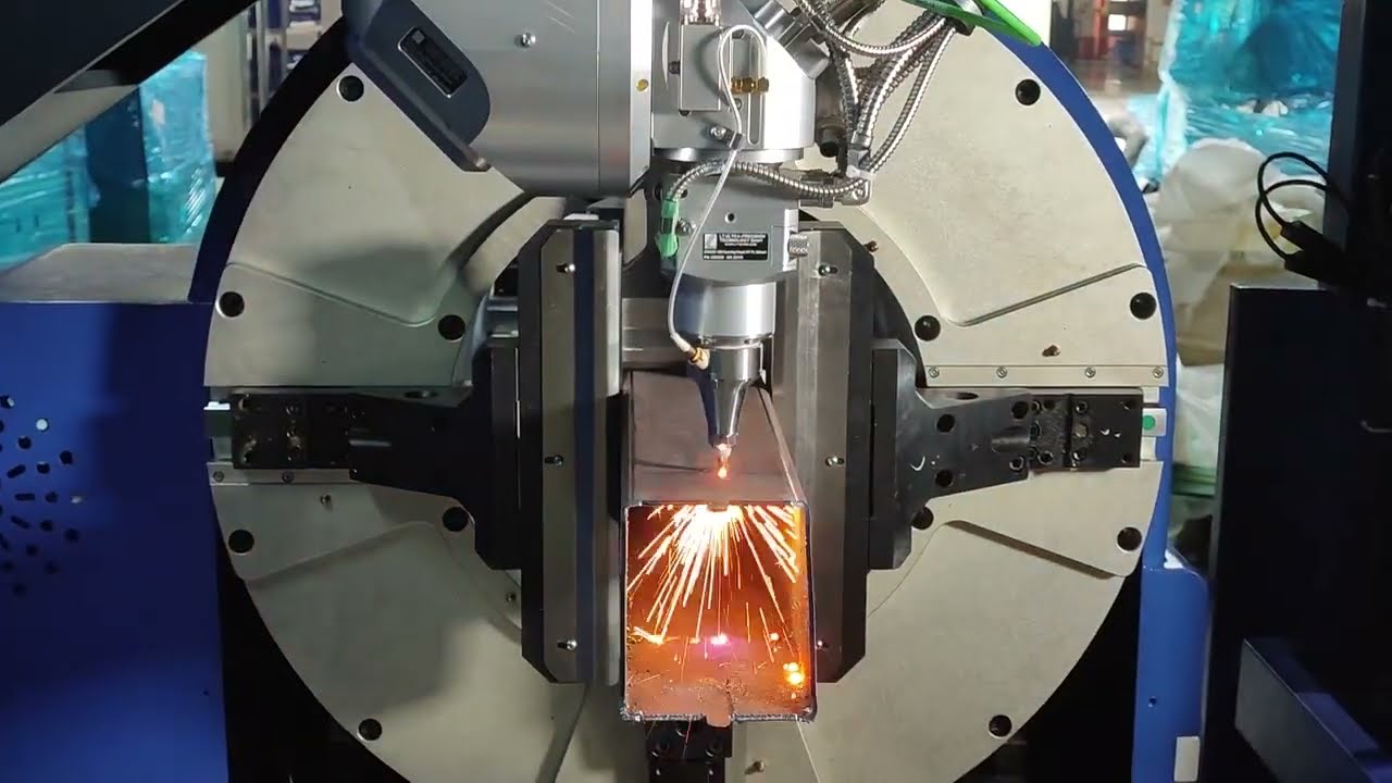 12M 3D beveling head Tube pipe cnc Fiber laser cutting machine 3000w 4000w