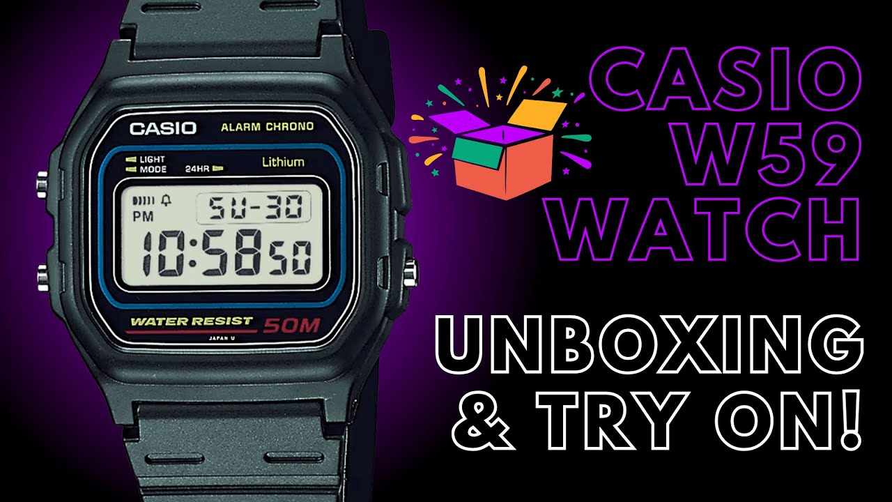 Распаковка часов Casio W59 | Лучшая альтернатива Casio F91W?
